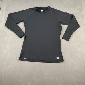 Nike Pro Shirt Mens 2XL Black Fitness Athletic Training Workout Raglan Sleeve